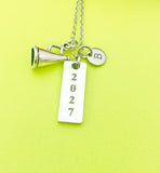 Magaphone Charm Necklace, Cheerleader Gifts, D526