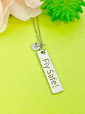 Fly Safe Charm Silver Necklace, D528