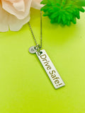 Drive Safe Charm Silver Necklace, D530