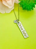 Drive Safe Charm Silver Necklace, D530