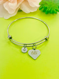 Titi Heart Charm Silver Tarnish Resistant Bracelet, D532