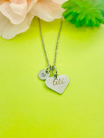 Titi Heart Charm Silver Tarnish Resistant Necklace, D533