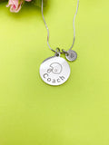 Football Coach Charm Silver Tarnish Resistant Necklace, D535