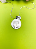 Soccer Coach Charm Silver Tarnish Resistant Necklace, D536