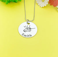 Whistle Charm Silver Tarnish Resistant Necklace, D538