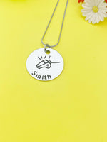 Whistle Charm Silver Tarnish Resistant Necklace, D538