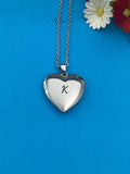 Heart Locket  Necklace, Stainless Steel Tarnish Resistant Necklace, D539