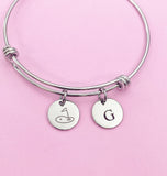 Golf Green Charm Silver Tarnish Resistant Bracelet, D539