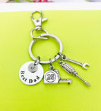 Best Dad Screwdriver Wrench Measuring Tap Charm Keychain, Tools Charm, Handyman Gift, D540