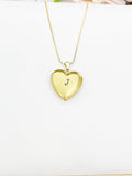 Locket Gold Heart Necklace, D543