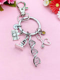 Crime Scene Investigation Keychain, Stethoscope, DNA, Microscope, Camera, Forensic Science Specialist, Doctor Gift, Researcher Gift, N6097