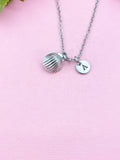 Silver Pearl Shell Charm Necklace, Purple, N5900