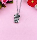 Silver Typewriter Charm Necklace, Author Writer Gift
