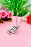Silver Typewriter Charm Necklace, Author Writer Gift