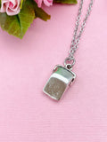 Silver Typewriter Charm Necklace, Silver Typewriter Necklace, Author Gift, Writer Gift, Teacher Gift, Christmas Gift, N567A