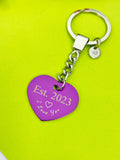 I Love You Ets. Heart Keychain, D546