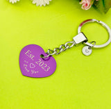 I Love You Ets. Heart Keychain, D546