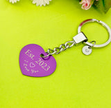 I Love You Ets. Heart Keychain, D546