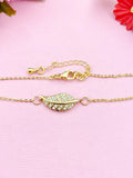 Leaf Bracelet, Mom Daughter Bracelet Gift, Beautiful Gold Leaf Cubic Zirconia Jewelry Gift, N4854