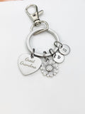 Great Grandma Heart Sunflower Charm Keychain, Great Grandmother Gifts, D547