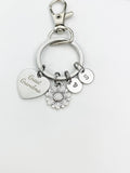 Great Grandma Heart Sunflower Charm Keychain, Great Grandmother Gifts, D547