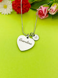 Grandma Necklace, Heart Charm, D548