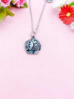 Stainless Steel Elephant Charm Necklace, Elephant Charm, Animal Charm, Good Luck Gift, N391