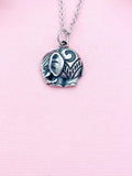 Stainless Steel Elephant Charm Necklace, Elephant Charm, Animal Charm, Good Luck Gift, N391