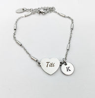 Titi Gifts, Silver Titi Bracelet, Titi Jewelry, Gold Titi in Option, D556