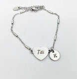 Titi Gifts, Silver Titi Bracelet, Titi Jewelry, Gold Titi in Option, D556