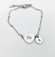 Titi Gifts, Silver Titi Bracelet, Titi Jewelry, Gold Titi in Option, D556