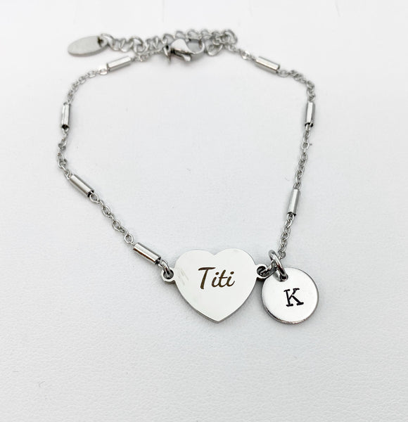 Titi Gifts, Silver Titi Bracelet, Titi Jewelry, Gold Titi in Option, D556