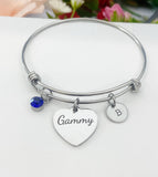 Gammy Bracelet, Stainless Steel Gammy Jewelry, Best Christmas Gammy Gifts, D552