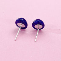 Natural Lapis Lazuli Stud Earrings, Surgical Stainless Steel, N6091
