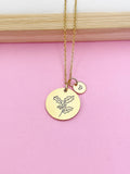 Holly Flower, Silver or Gold Charm Necklace, D559