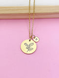Holly Flower, Silver or Gold Charm Necklace, D559