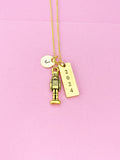 Nutcracker Soldier Christmas Ballet Charm Necklace, Gold or Silver Option, D560