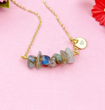 Labradorite Necklace, Gold Necklace, Natural Labradorite Gemstone Jewelry, N6101