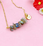 Labradorite Necklace, Gold Necklace, Natural Labradorite Gemstone Jewelry, N6101