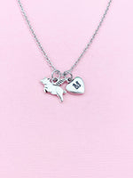 Pig Wing Necklace, Pig Fly, N1743