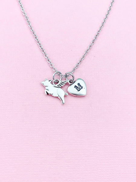 Pig Wing Necklace, Pig Fly, N1743
