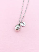 Acorn Necklace, Silver Acorn Charm Necklace, N3339