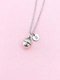 Acorn Necklace, Silver Acorn Charm Necklace, N3339