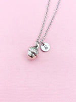 Acorn Necklace, Silver Acorn Charm Necklace, N3339