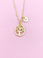 Tree Necklace, Gold Tree Charm Necklace, N3324