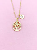 Tree Necklace, Gold Tree Charm Necklace, N3324