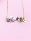 Labradorite Pearl Necklace, Gold Necklace, Natural Labradorite Gemstone Jewelry, N6116
