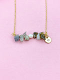 Labradorite Pearl Necklace, Gold Necklace, Natural Labradorite Gemstone Jewelry, N6116