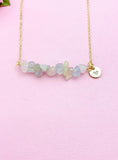 Morganite Necklace, Gold Necklace, Natural Morganite Gemstone Jewelry, N6118