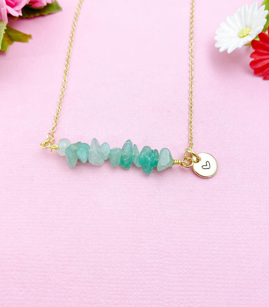 Green Aventurine Necklace, Gold Necklace, Natural Green Aventurine  Gemstone Jewelry, N6121